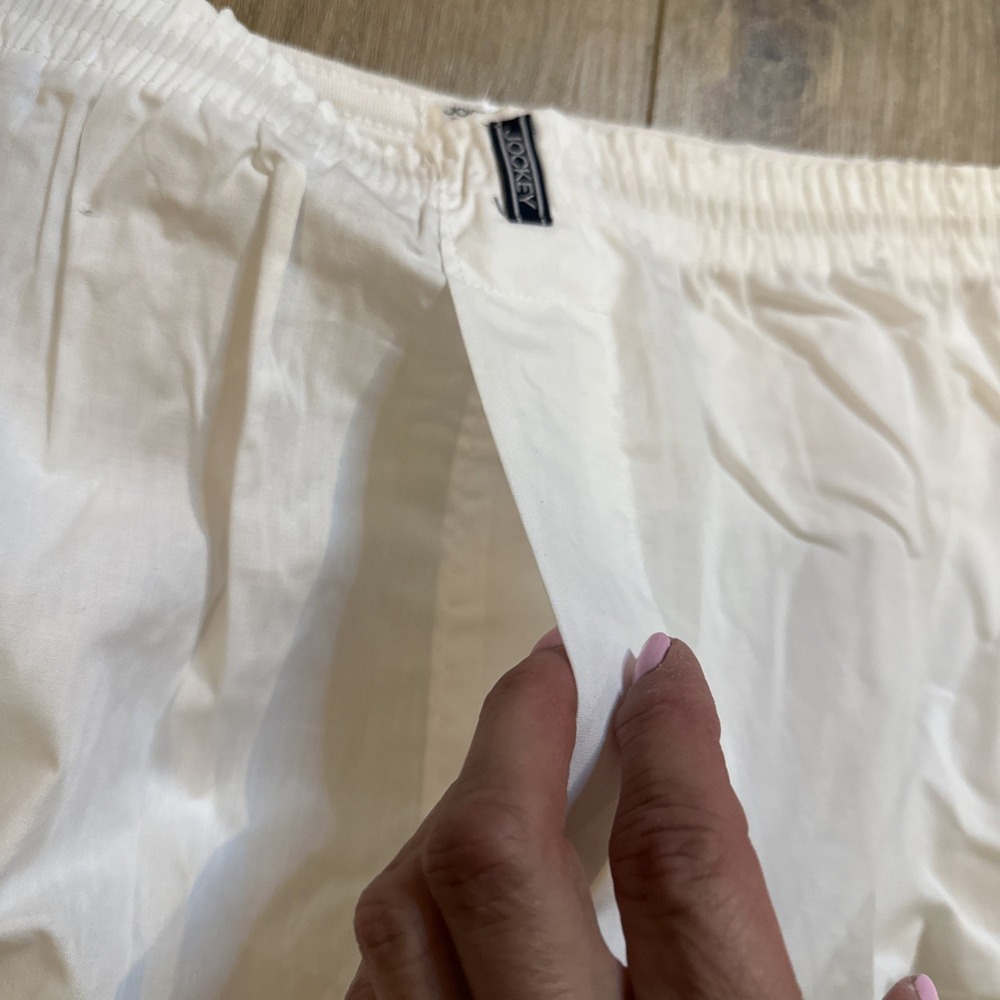 Jockey Men's Boxer Shorts Loungewear Wht/Blue Open Fly XXL (44-46) 2 Pair NWOT - Picture 10 of 11